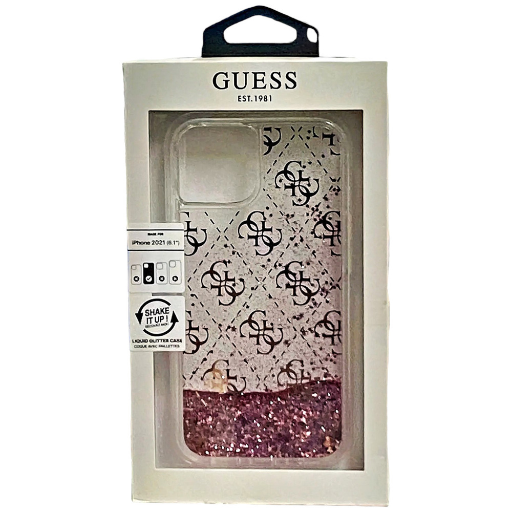 Guess Liquid Glitter Transculent Case for iPhone 2021 6.1''